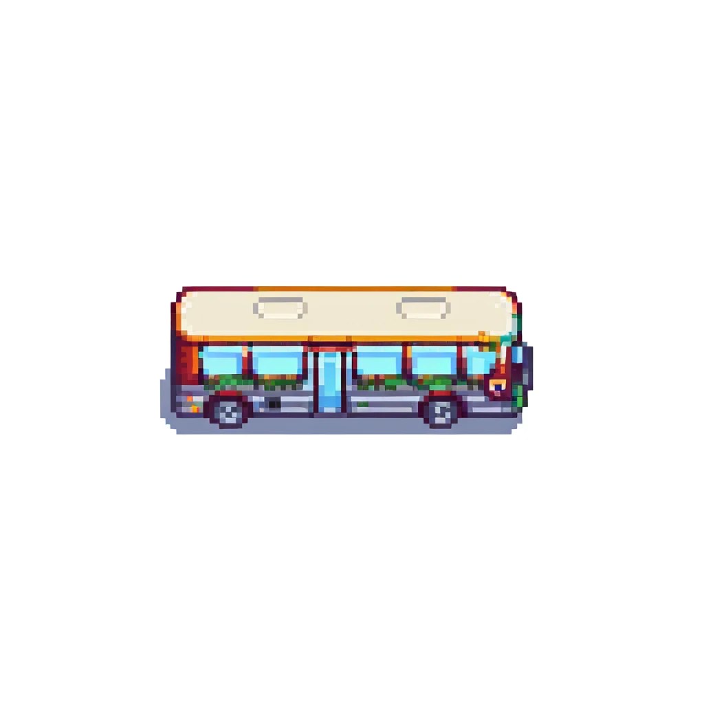 simple iconic city bus transportation emoji