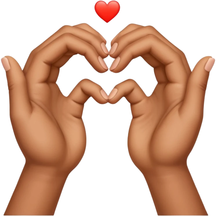 Manos en forma de corazón emoji