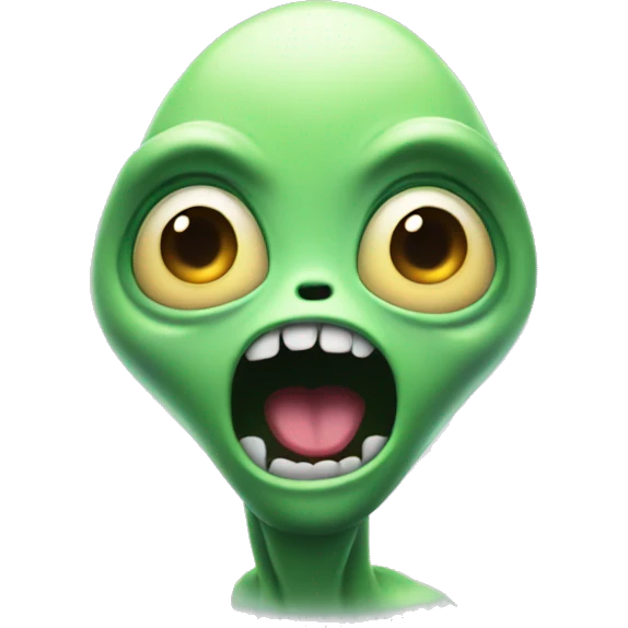 Surprised alien emoji