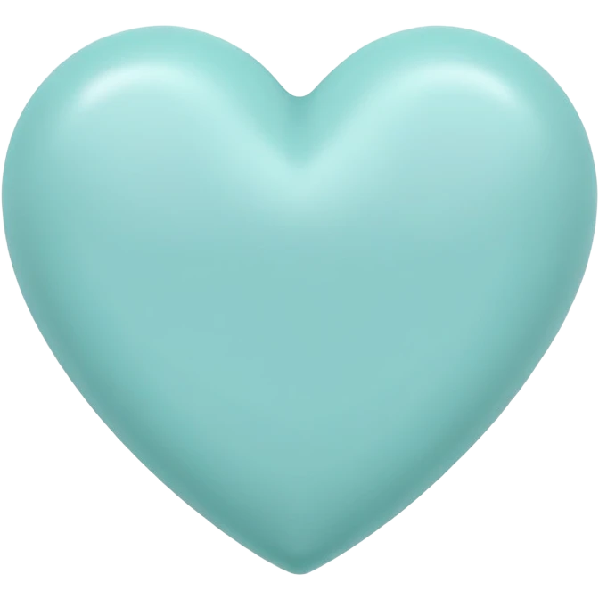 Pastel turquoise heart emoji
