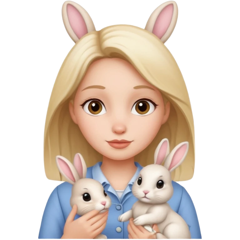 Sara with a bunny emoji
