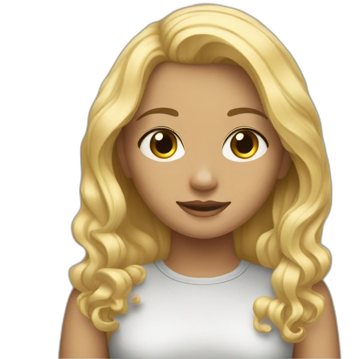 laptp girl with blond hair emoji