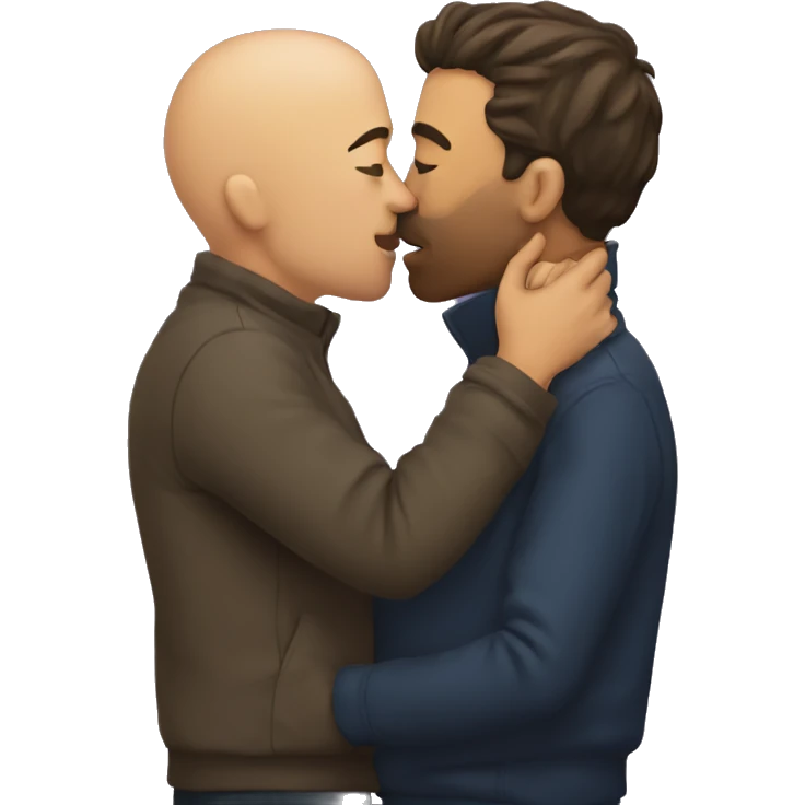 man kissing a man  emoji