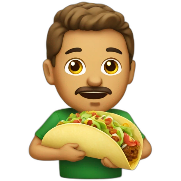mexican eating taco emoji