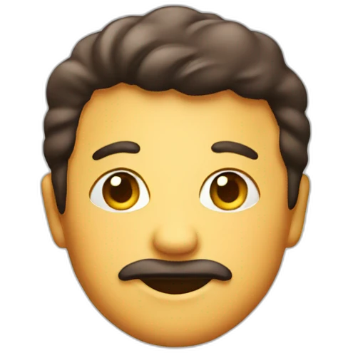 Man face cookie emoji
