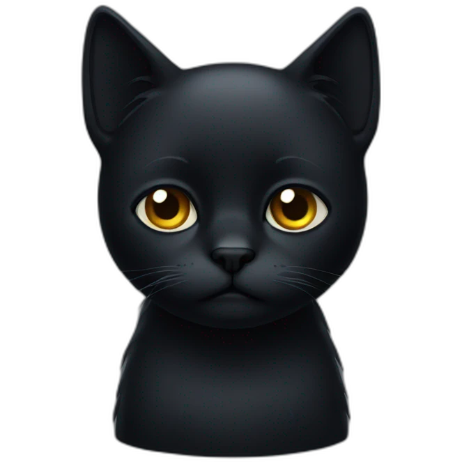 Sad black cat emoji