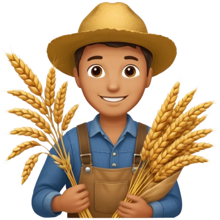 papa con ropa de granjero like emoji