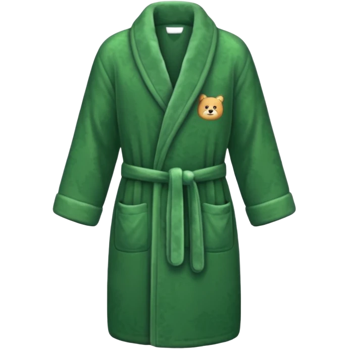 a forrest green bath robe emoji