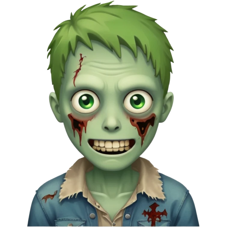 smiling zombie emoji
