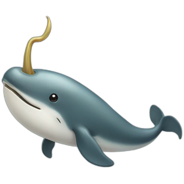 Narwhale with a horn emoji