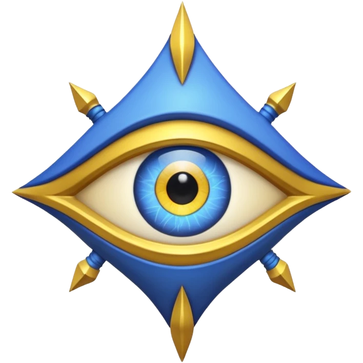 Wiz 101 casting sigil blue and yellow myth eye inspired school emoji