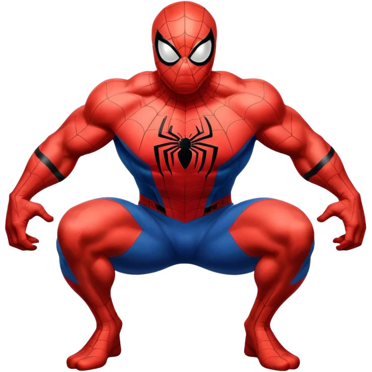 Spider-Man squatting 400 pounds emoji