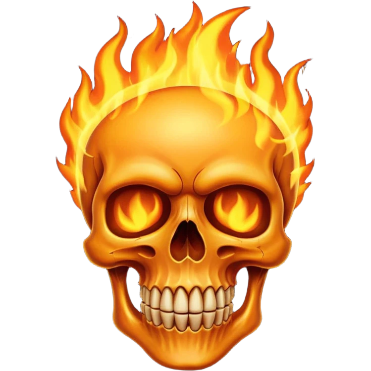Flaming skull emoji