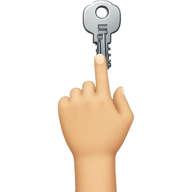 finger pushing a key emoji