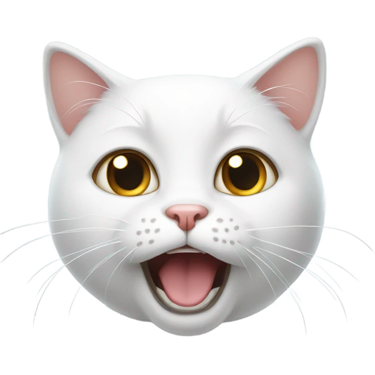 white surprised cat emoji