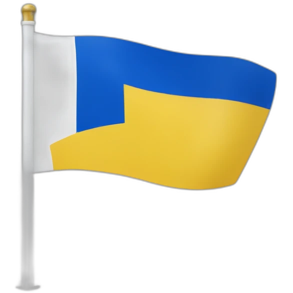 yellow and blue flag with Madrid writing in white emoji