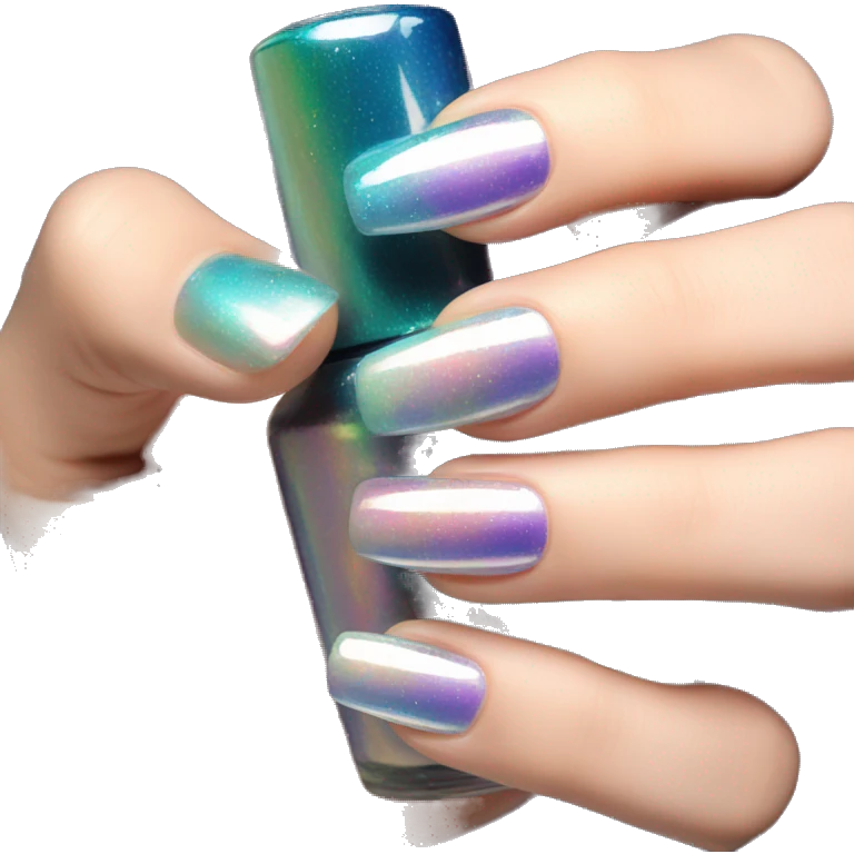 Iridescent nails emoji