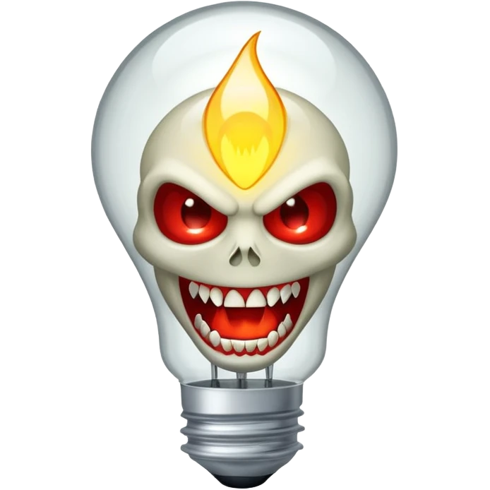 bulb with vampire fangs emoji