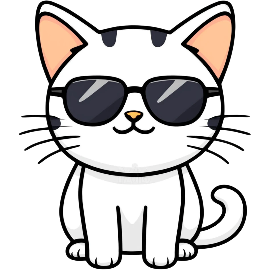 Cat with sunglasses emoji
