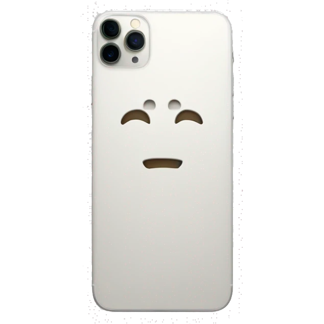 iPhone 16 pro max in white emoji