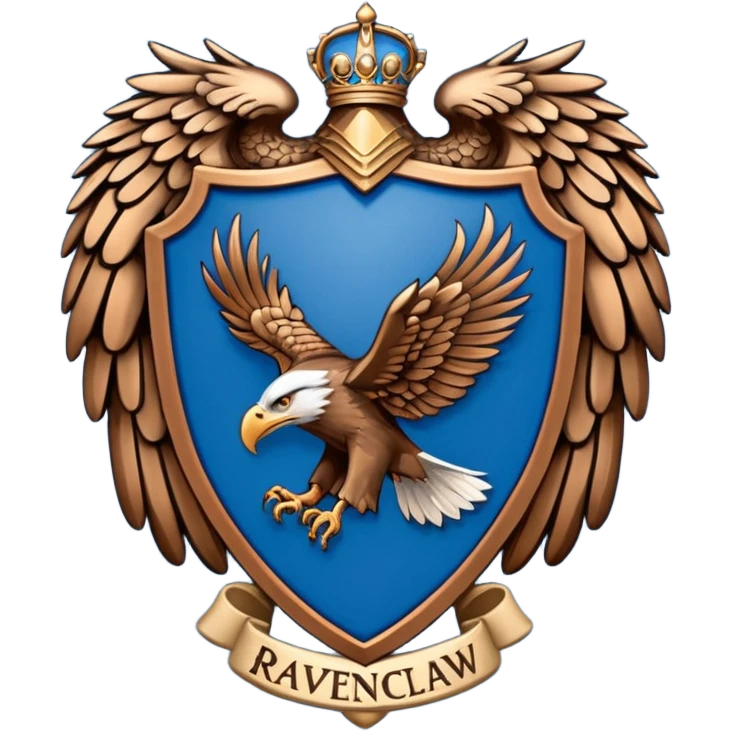 Hogwarts Ravenclaw crest Eagle emoji