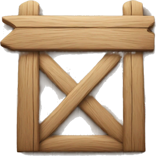 wooden open sign emoji
