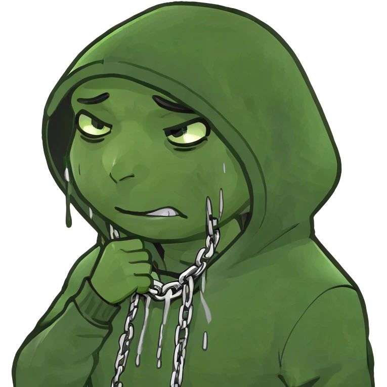 person with hand around their neck crying emoji