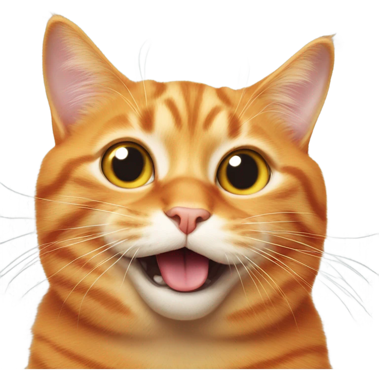 Orange cat sticking toungue out emoji