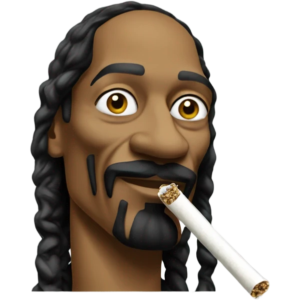 snoop dogg with a joint emoji