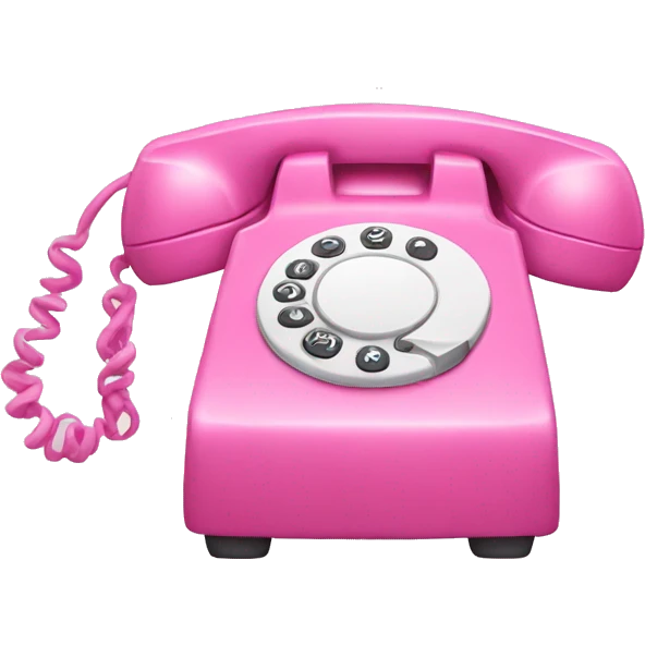 Pink phone emoji