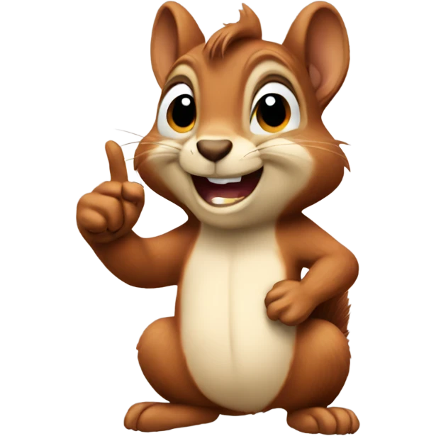 squirrel giving middle finger  emoji