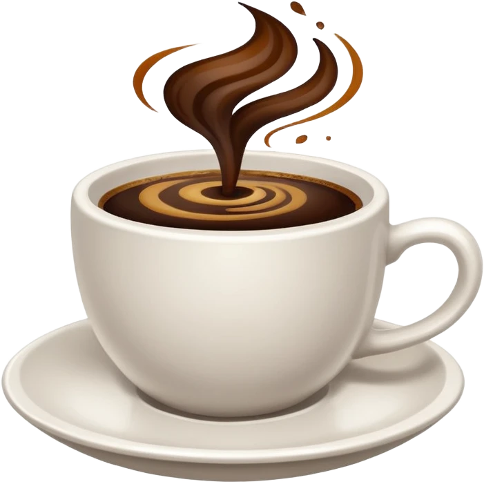 coffee in white cup emoji