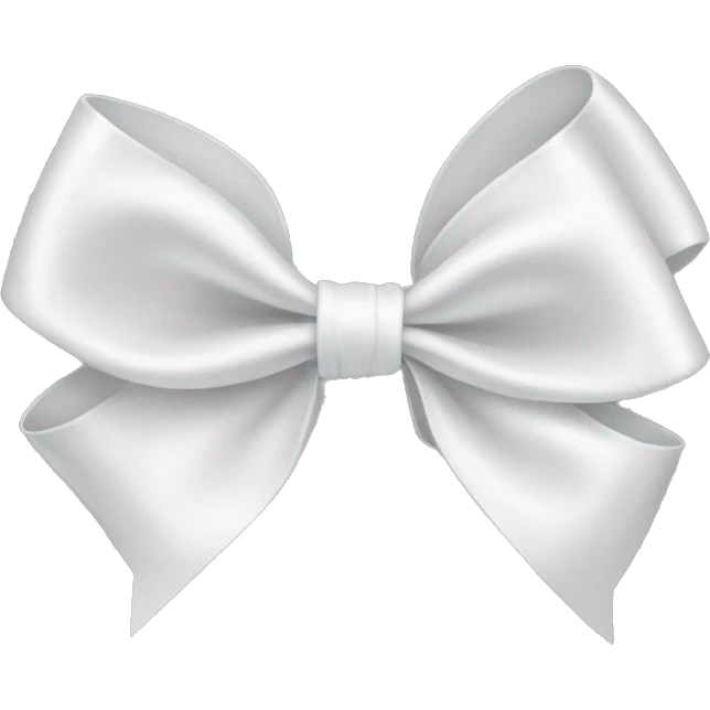 white satin bow emoji