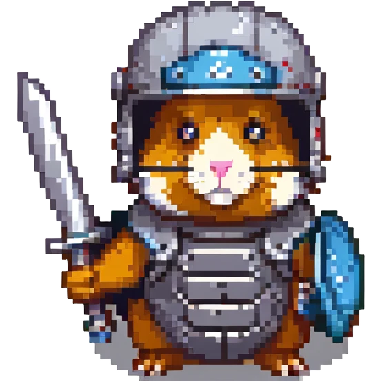 hamster warrior with helmet emoji