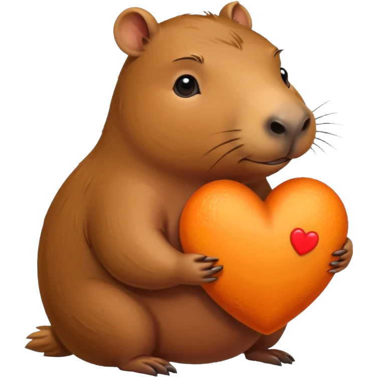 Kabybara with heart in the morning emoji