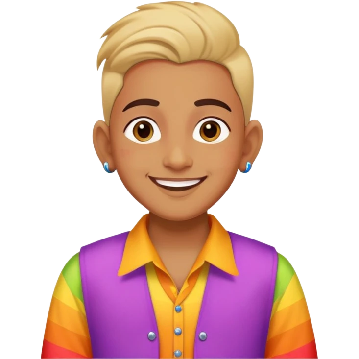 Gay indian disabled Jewish trans non binary kid emoji