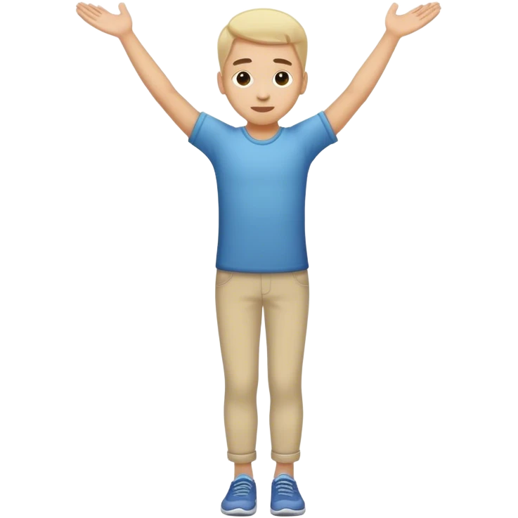Create an emoji of a person walking on tiptoes, trying not to get caught. They should have a sneaky posture, arms slightly raised for balance, and a focused or mischievous expression emoji