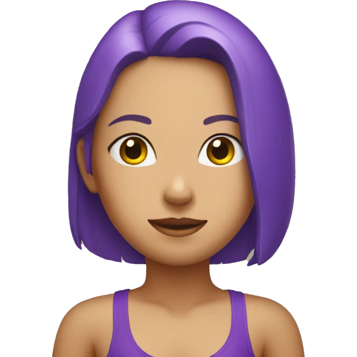 "girl in purple swimsuit against wall" emoji