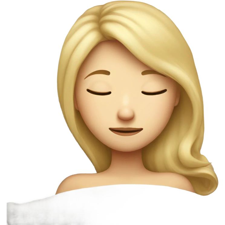 Blonde girl sleeping emoji