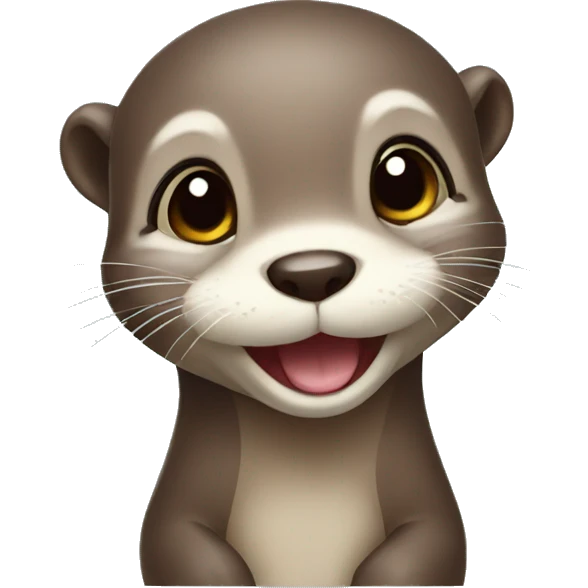 baby otter with a cheeky smile emoji