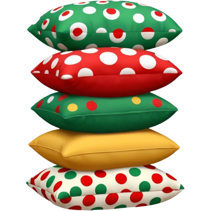Xmas Stack pillow no face emoji