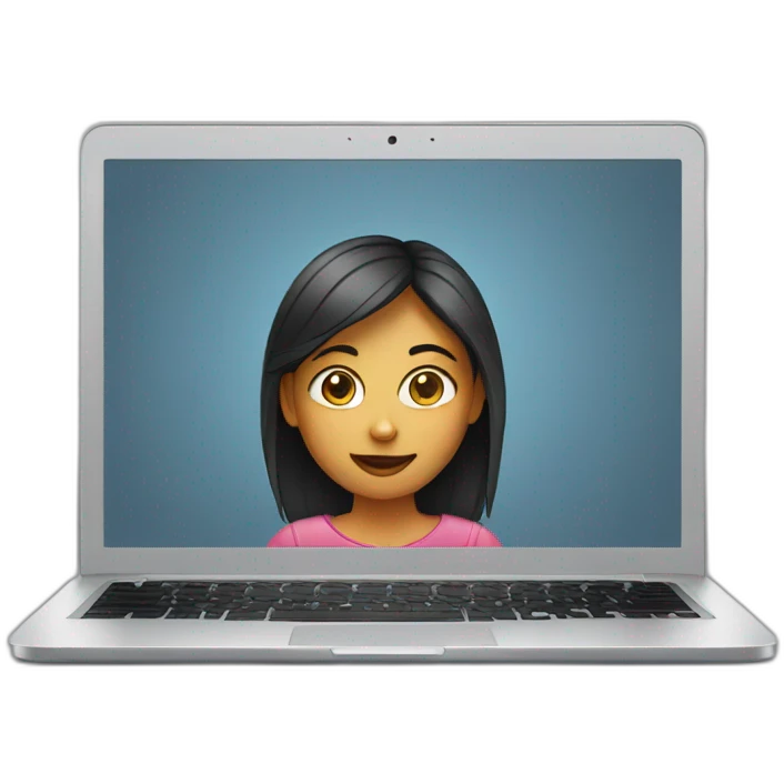 girl in laptop emoji