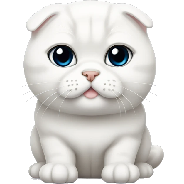 White scottish fold  emoji