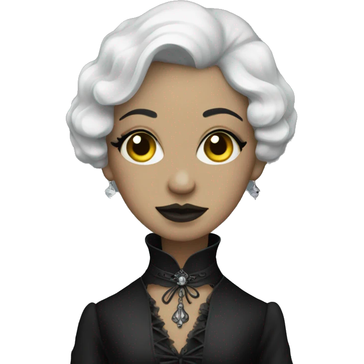 victorian goth woman  emoji