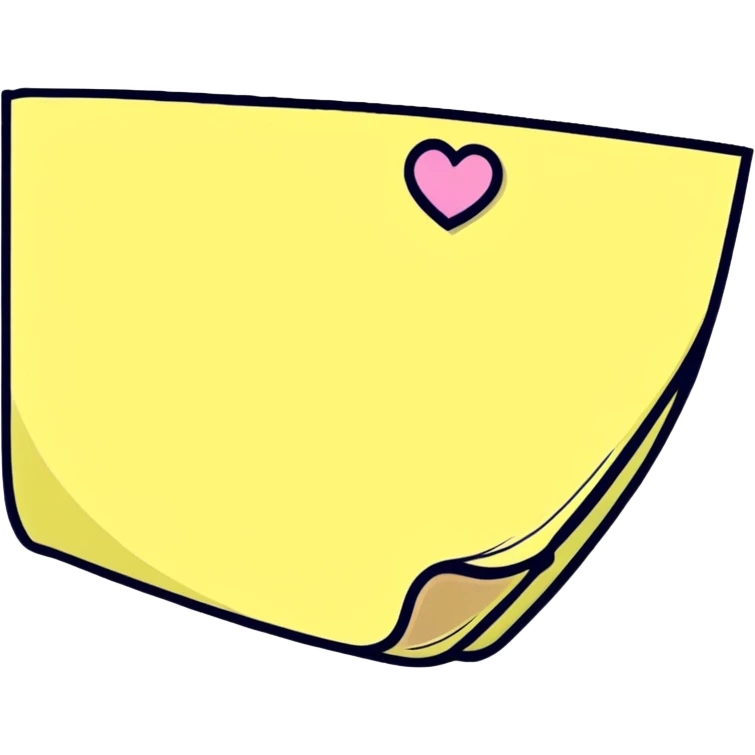 heart-shaped sticky note emoji