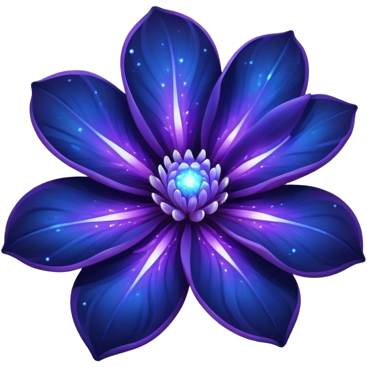  Dark Blue-Purple Nebula-Flower emoji