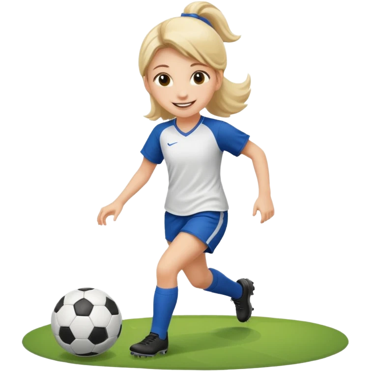 Girl playing soccer  emoji