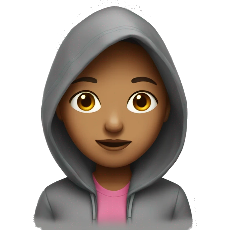 Girl wearing a hoodie emoji