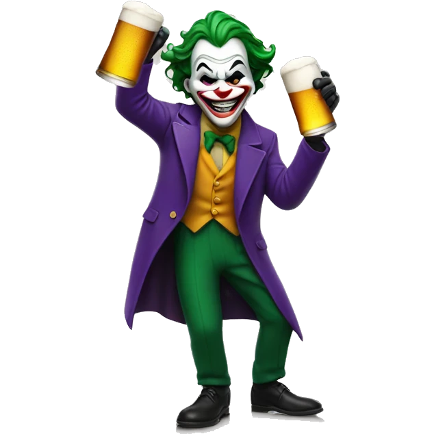 joker holding up a beer emoji