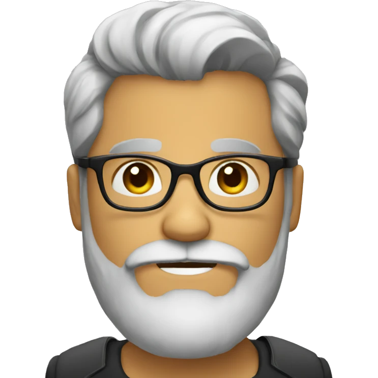 Bearded person majestic with glasses emoji